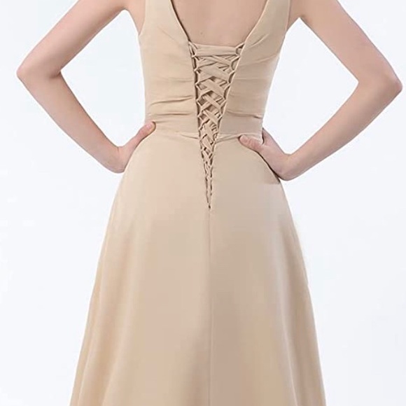 Burnt Orange V neck Dress - Picture 3 of 3